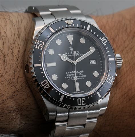 rolex sea dweller 4000 on wrist|rolex sea dweller 4000 price.